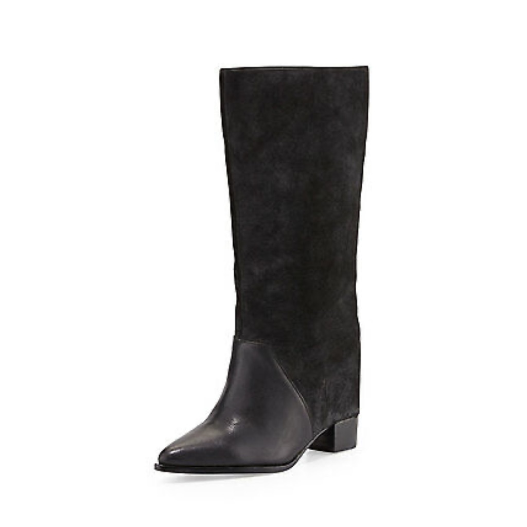 Saint & Libertine Black Suede And Leather Boots